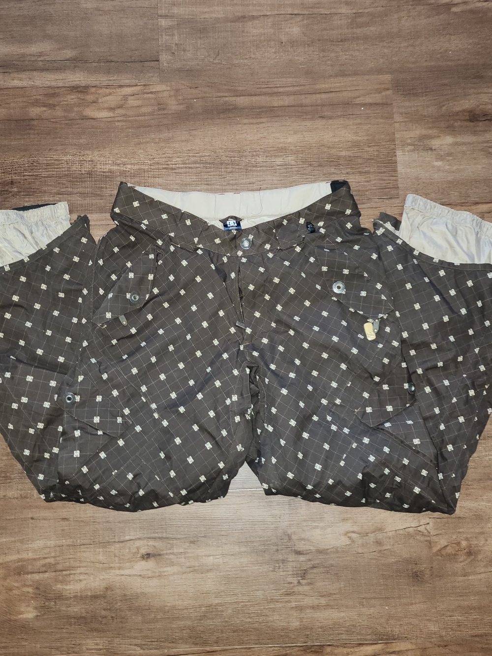 DC Mens Medium Brown And Tan Snow Pants